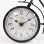 Decoratiune bicicleta cu ceas, negru, 18x28x8 cm