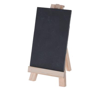 Tablita de scris, ardezie, cu suport lemn, 10x15 cm